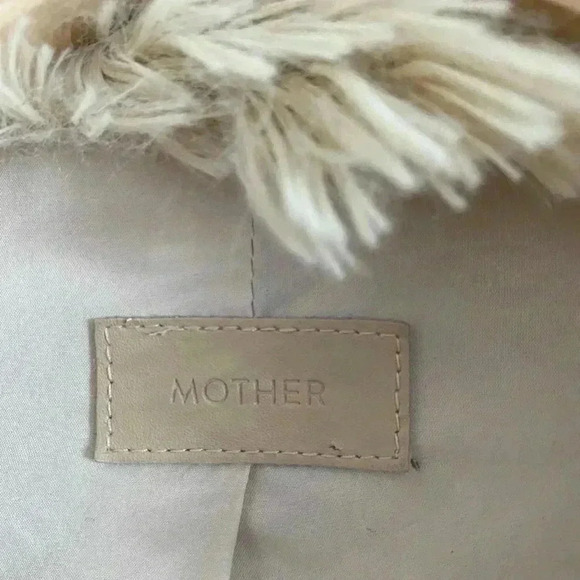 MOTHER Madre Mere Mutter Madre boxy faux fur jacket US XS cream - Picture 8 of 9
